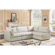 Meridian Furniture Jacob Cream Velvet Modular Sectional