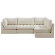Meridian Furniture Jacob Cream Velvet Modular Sectional