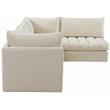 Meridian Furniture Jacob Cream Velvet Modular Sectional