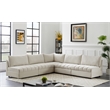 Meridian Furniture Jacob Cream Velvet Modular Sectional