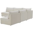 Meridian Furniture Jacob Cream Velvet Modular Sectional