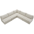 Meridian Furniture Jacob Cream Velvet Modular Sectional