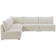 Meridian Furniture Jacob Cream Velvet Modular Sectional