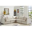 Meridian Furniture Jacob Cream Velvet Modular Sectional
