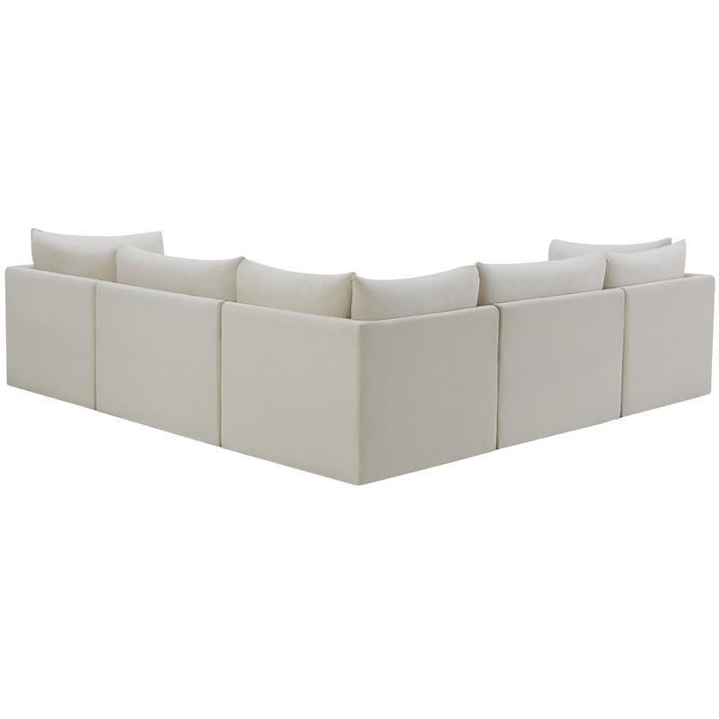 Meridian Furniture Jacob Cream Velvet Modular Sectional