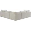 Meridian Furniture Jacob Cream Velvet Modular Sectional