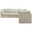 Meridian Furniture Jacob Cream Velvet Modular Sectional