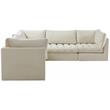 Meridian Furniture Jacob Cream Velvet Modular Sectional
