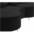 Meridian Furniture Vivacious Black Velvet 3pc. Sectional