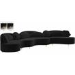 Meridian Furniture Vivacious Black Velvet 3pc. Sectional