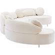 Meridian Furniture Vivacious Cream Velvet 3pc. Sectional