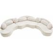Meridian Furniture Vivacious Cream Velvet 3pc. Sectional