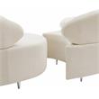 Meridian Furniture Vivacious Cream Velvet 3pc. Sectional