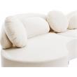 Meridian Furniture Vivacious Cream Velvet 3pc. Sectional