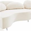 Meridian Furniture Vivacious Cream Velvet 3pc. Sectional