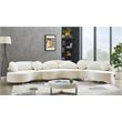 Meridian Furniture Vivacious Cream Velvet 3pc. Sectional