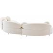 Meridian Furniture Vivacious Cream Velvet 3pc. Sectional