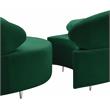 Meridian Furniture Vivacious Green Velvet 3pc. Sectional