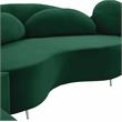 Meridian Furniture Vivacious Green Velvet 3pc. Sectional