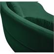 Meridian Furniture Vivacious Green Velvet 3pc. Sectional