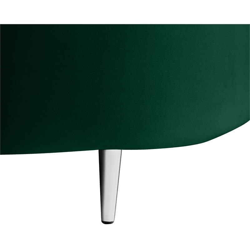 Meridian Furniture Vivacious Green Velvet 3pc. Sectional