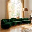 Meridian Furniture Vivacious Green Velvet 3pc. Sectional