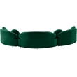 Meridian Furniture Vivacious Green Velvet 3pc. Sectional