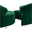 Meridian Furniture Vivacious Green Velvet 3pc. Sectional