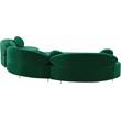 Meridian Furniture Vivacious Green Velvet 3pc. Sectional