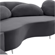 Meridian Furniture Vivacious Grey Velvet 3pc. Sectional