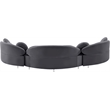 Meridian Furniture Vivacious Grey Velvet 3pc. Sectional