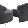 Meridian Furniture Vivacious Grey Velvet 3pc. Sectional