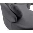 Meridian Furniture Vivacious Grey Velvet 3pc. Sectional