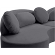 Meridian Furniture Vivacious Grey Velvet 3pc. Sectional
