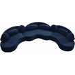 Meridian Furniture Vivacious Navy Velvet 3pc. Sectional