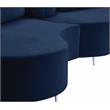 Meridian Furniture Vivacious Navy Velvet 3pc. Sectional