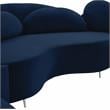 Meridian Furniture Vivacious Navy Velvet 3pc. Sectional