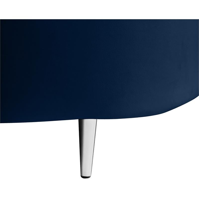 Meridian Furniture Vivacious Navy Velvet 3pc. Sectional