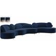 Meridian Furniture Vivacious Navy Velvet 3pc. Sectional
