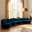 Meridian Furniture Vivacious Navy Velvet 3pc. Sectional