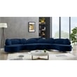 Meridian Furniture Vivacious Navy Velvet 3pc. Sectional