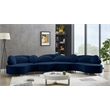 Meridian Furniture Vivacious Navy Velvet 3pc. Sectional