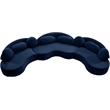 Meridian Furniture Vivacious Navy Velvet 3pc. Sectional