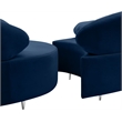 Meridian Furniture Vivacious Navy Velvet 3pc. Sectional