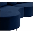 Meridian Furniture Vivacious Navy Velvet 3pc. Sectional