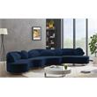 Meridian Furniture Vivacious Navy Velvet 3pc. Sectional