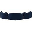 Meridian Furniture Vivacious Navy Velvet 3pc. Sectional