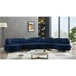 Meridian Furniture Vivacious Navy Velvet 3pc. Sectional