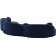 Meridian Furniture Vivacious Navy Velvet 3pc. Sectional
