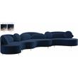 Meridian Furniture Vivacious Navy Velvet 3pc. Sectional